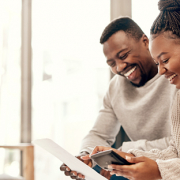 couple calculating their credit score
